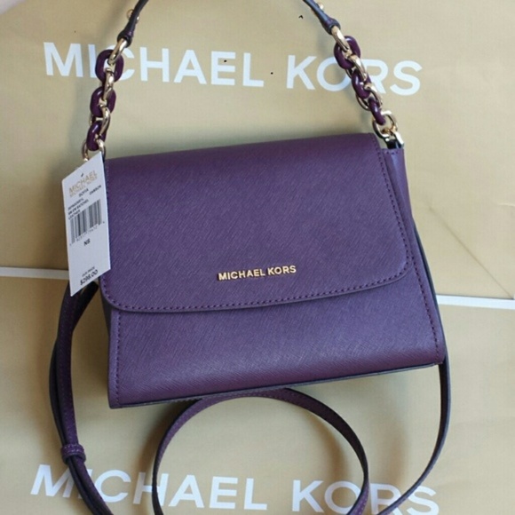 Michael Kors Handbags - XSOLDX Kors Sofia Small EW Leather Satchel Purple